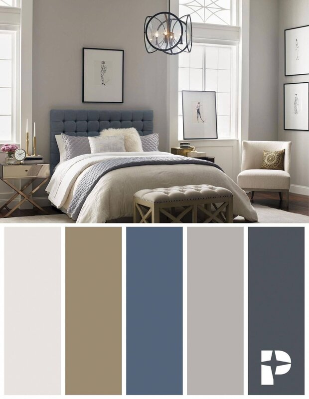 Color palette for the bedroom interior