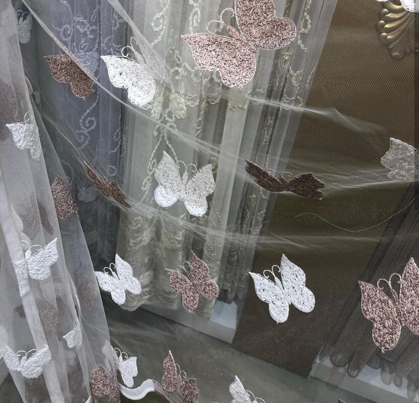 Tulle with butterflies