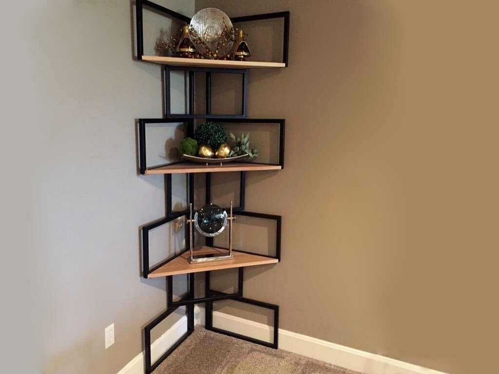 Corner shelf for the hallway