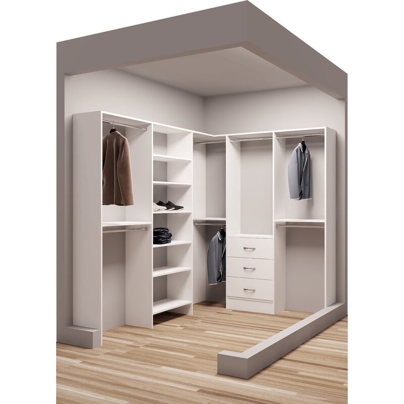 Corner wardrobes in the bedroom