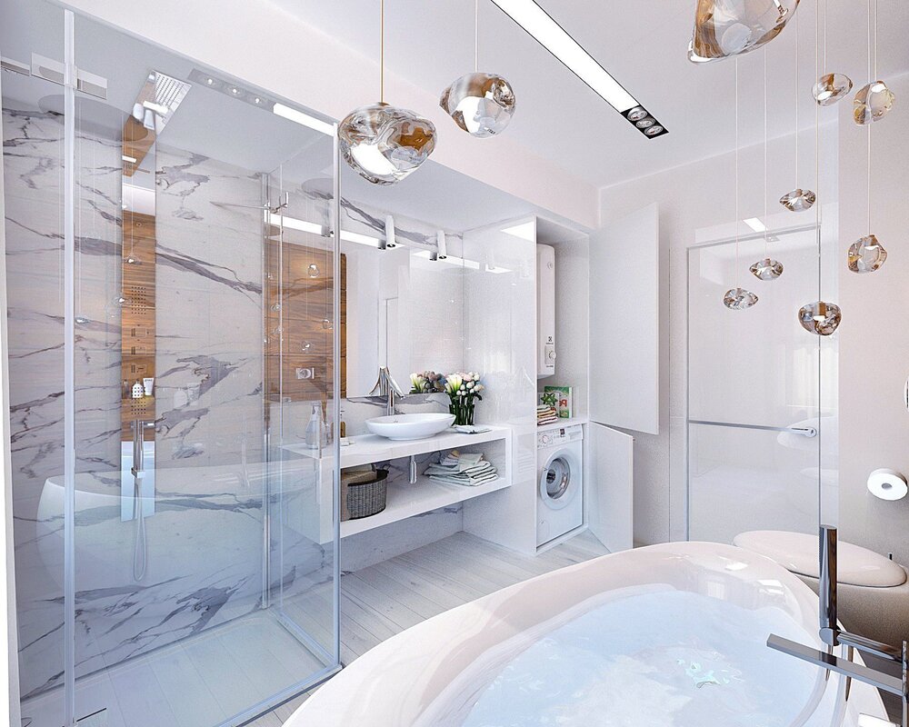 A white-style bathroom