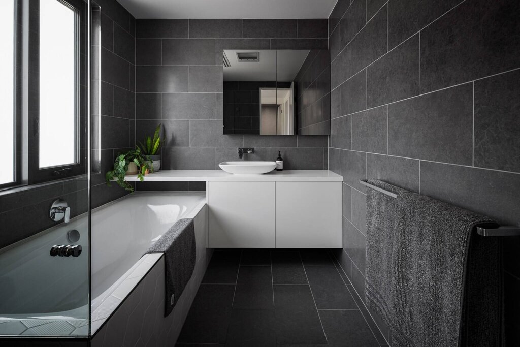 The bathroom in black