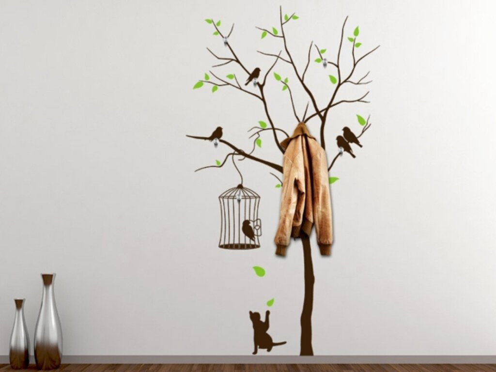 Вешалка дерево на стену
