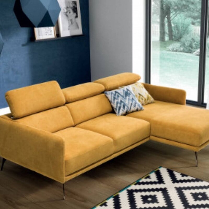 Yellow corner sofa